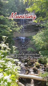 Have you ever been to Munising yet? A fun, family friendly attraction not to miss is #horseshoefalls which offers a unique gnome scavenger hunt complete with prize at the end in addition to its beautiful waterfall! Save to add to your UP summer adventure! #Michigan #UpperPeninsula #munising | From Michigan with Love Blog