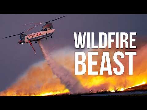 🔥Fire Helicopters in California | How the CH-47 Chinook Helicopter Fights Fires