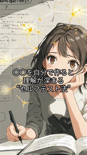〇〇を自分で作ると理解が深まるセルフテスト法 #shorts #雑学ショート #勉強法 #受験