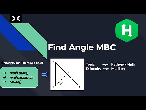 Find Angle MBC | HackerRank | Problem Solving | Python