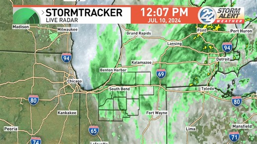 Here's a look at our Stormtracker Radar as we approach 12:30pm. Not much longer until the rain is out of here, we should see some sunshine by later this afternoon! wsbt.com/weather | Abby Weppler WSBT