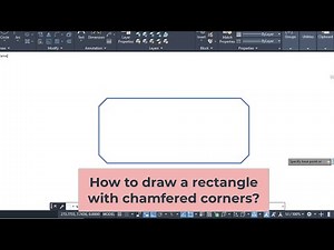 Draw a rectangle with chamfered corners /autocad