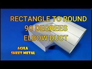 Paano Mag Layout Ng Rectangle To Round 90 Degrees Elbow Duct