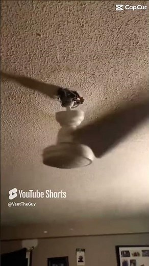 Ceiling fan with 1 blade falls down 💀