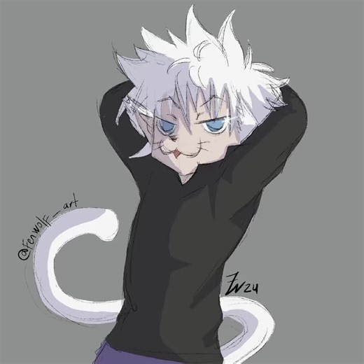 Day 74! Killua’s cat face is one of the best things of hxh, change my mind #killua #killuazoldyck #hxh #hunterxhunter #fanart #anime #digitalart #procreate