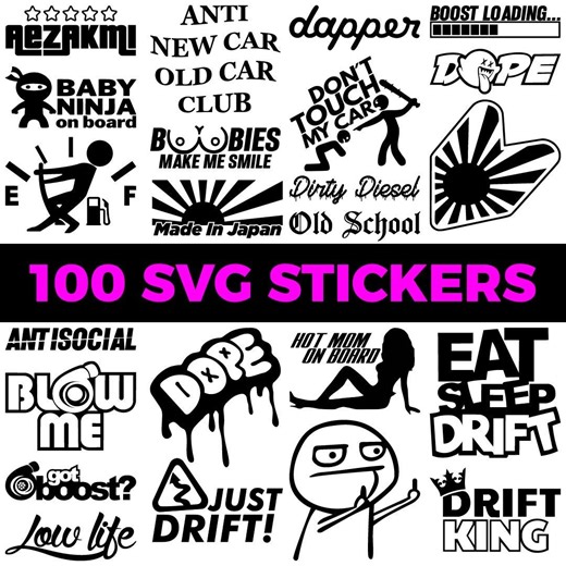 Car Stickers SVG Bundle: Auto Decals, Racing Graphics (digital Download) - Etsy New Zealand