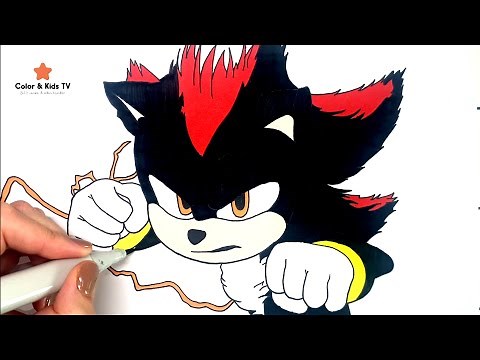 Shadow from Sonic 3 (2025) - Coloring Pages for Kids 🎨✨ | Color & Kids TV