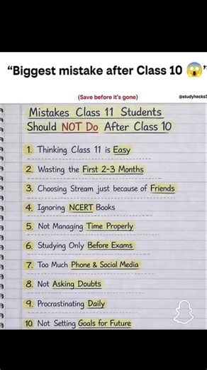 🚨 Biggest Mistakes Students Make After Class 10 😱 | Class 11 Success Tips You Must Know!