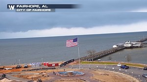 8.7K views · 123 reactions | Shelf cloud appreciation post. Fairhope saw a well defined shelf cloud pass overhead during the frontal passage this morning. Note the change in the flag when the wind shifts behind the front! A few severe storms are still possible along the Gulf Coast. | WeatherNation | Facebook