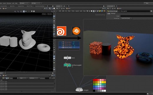 Houdini FBX导出命名/导入Blender（技巧分享）