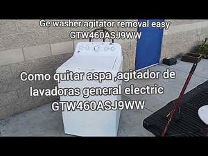 como quitar aspa,agitador de lavadora general electric? Ge washer agitator removal GTW460ASJ9WW