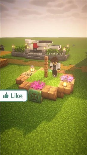 Minecraft Cherry Blossom Garden Build 🌸 | Aesthetic Mini Tree Design #shorts