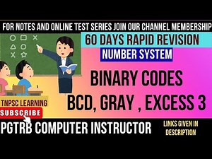 MCQ explanation-Binary codes( BCD, Excess 3 , Gray Codes) Revision [PGTRB]