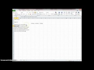 Entering and Editing Text in Excel