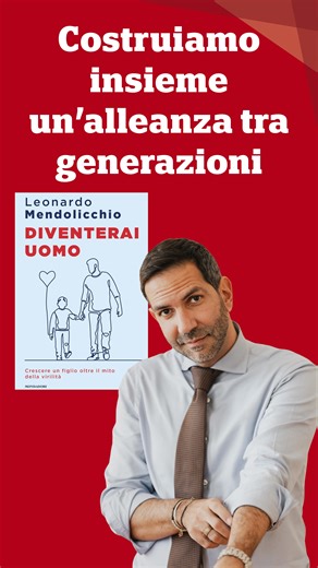 Leonardo Mendolicchio on Instagram: "Domani esce DIVENTERAI UOMO. Crescere un figlio oltre il mito della virilità @librimondadori È un libro che nasce da una domanda che mi accompagna da anni: che cosa significa diventare uomini, oggi, mentre il mondo cambia così in fretta? Sono cresciuto in un tempo che ci diceva che l’uomo non deve chiedere mai. E intanto tutto, intorno, chiedeva di essere ripensato: le relazioni, il lavoro, l’identità, le emozioni. Questo libro è per i nostri figli, che abita