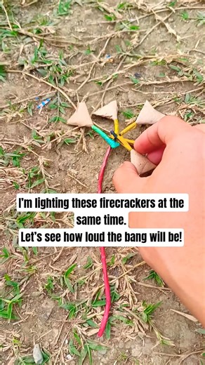 Lighting firecracker at the same time 💥