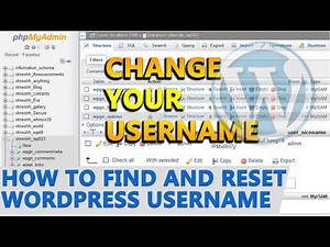 How to Find and Reset WordPress username from phpMyAdmin? [STEP BY STEP]☑️