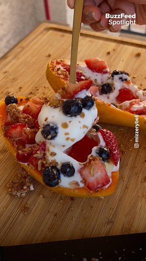 Michelle (@mizzerybell) serving us the most delectable food tips, one papaya at a time ? | Tasty