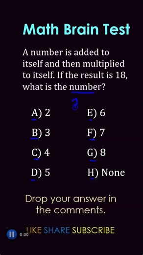 Test you equation skill. Can you solve this?
