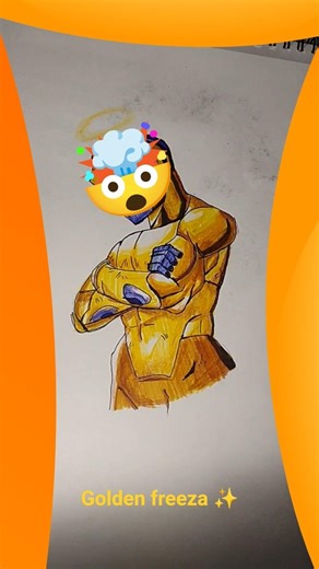 🤯golden freeza drawing..❤️‍🔥 #shorts #animeeart #dragonball ‼️