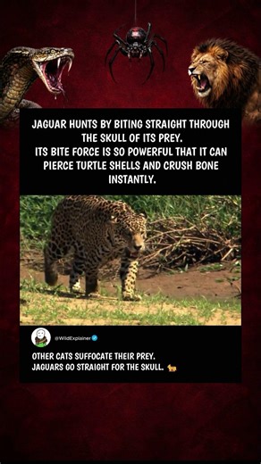 Jaguar: The Only Big Cat That Hunts With a Skull-Crushing Bite 🐆