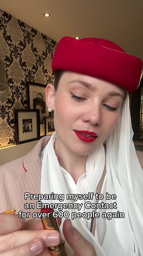 Always ready ✈️ #aviation #travel #cabincrew #flightattendant #cabincrewlife #stewardess #emiratesairlines #emirates #emiratescabincrew