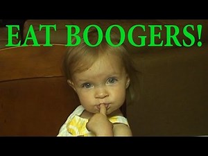 Hilarious Little Girl Picks Her Nose and Eats it!