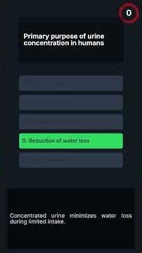 MRCP-1 Kidney Know-How: Urine Concentration Challenge,QUIZ