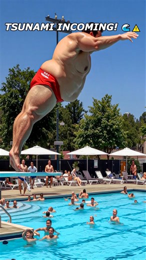 Biggest Splash EVER?! 🌊💣 300kg Man vs Pool #Shorts