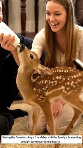 Young lady rescued a fawn #animals