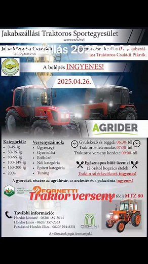 🚜🚜III. Jakabszállási Traktor verseny 2025.04.26. Minden kedves érdeklődött nagyon sok szeretettel várunk🚜🚜 | Mónika Mészáros Hordósné