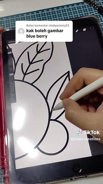 Belajar Menggambar Blueberry yang Lucu