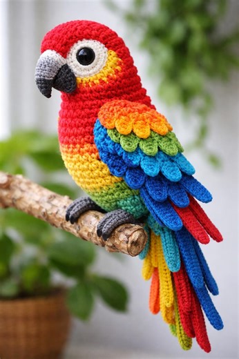 Crochet Macaw Pattern: Realistic Amigurumi Parrot (digital English/french/spanish/german PDF) - Etsy