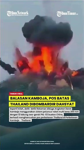 BOOM! CAMBODIAN ARMY MLRS RAINS ON THAILAND BORDER POST