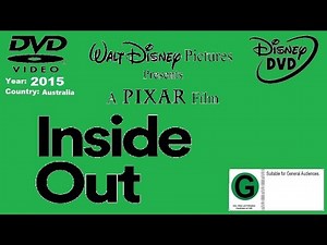 Opening and Closing To "Inside Out" (Disney) DVD Australia (2015)