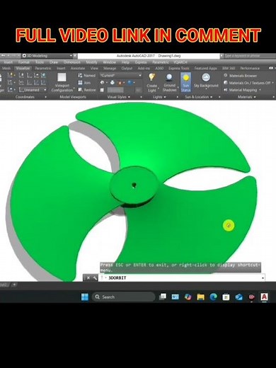 Fan Blade in AutoCAD|| How to make fan in AutoCAD #autocad #cad #shorts #viral