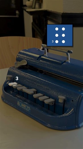 How typing on a Perkins Brailler works