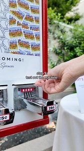 the sticker vending machine by amanda on Instagram: "how I set up my machine for weddings #stickervendingmachine #stickers #orangecounty #lacounty #weddinginspo #2025wedding #2026wedding #2025bride #2026bride #weddingfavors #weddingfavorideas"