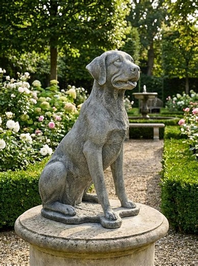 Labrador Retriever Statue 85 Cm Cast Stone Dog Figure Garden Weatherproof Solid Animal Sculpture Decorative for Terrace Entrance Area Decor - Etsy