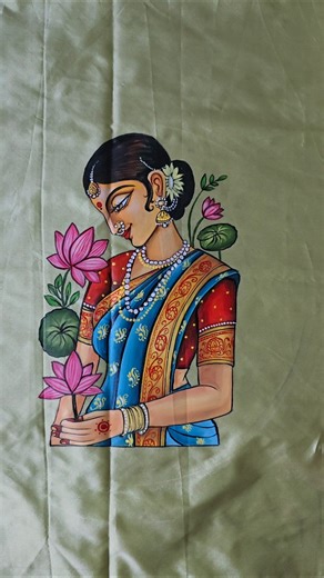 beginner silk painting tutorial | Fabric painting on silk #fabricpainting #viral