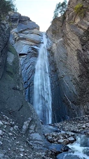 Breathtaking cascade of Allah creation ❣️#nature #darood #mountains #waterfall