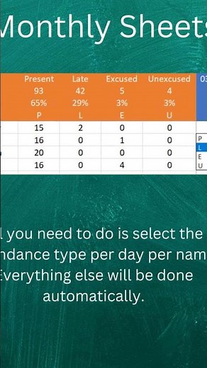 Simplify attendance tracking with Excel
