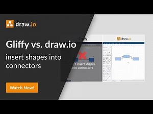Gliffy vs. draw.io comparison - Split a connector by inserting a shape