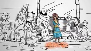 This video comes from our Holy Moly curriculum. In typical Holy Moly style, this video features an animated Bible story where everyone speaks the Holy Moly language, and the video is in black and white except for the 4-color Jesus and others who are filled with the gospel. The joy of Easter is palpable as Mary Magdalene sees the resurrected Jesus and rushes to tell the disciples. | Sparkhouse