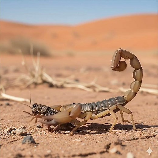 【砂漠の激闘】サソリ vs コオロギ：命を懸けた狩りの瞬間＃shorts#サソリ #スコーピオン #Scorpion #捕食 #狩り #ハンター #Predator