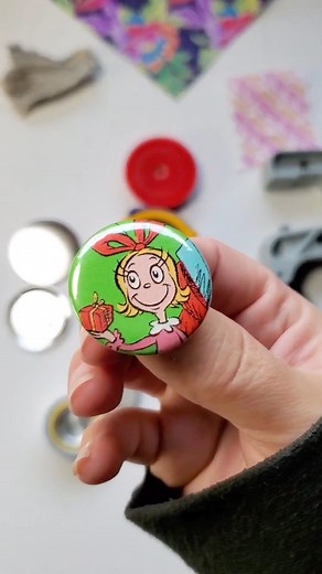 I bought this handheld button press 20 years ago...it has since been discontinued. There's so many new and affordable button maker machines, many with interchangeable parts for different size buttons. I'm sharing all about it and all the materials you can button at Doodlecraftblog.com . https://www.doodlecraftblog.com/2025/11/how-to-make-button-pin-badge-maker.html . #buttonbadge #pinback #pin #pinstagram #badgeaminit #dumdums #button #pins #flair #backpackflair #jeanjacket #denimjacket #jacket 