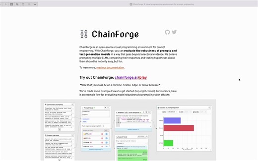 ChainForge 0代码测试LLM模型表现，对比模型差异