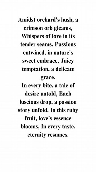 Juicy Apple Poem: A Romantic Exploration