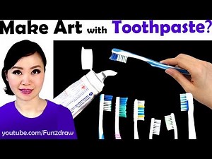 MAKE ART WITH TOOTHPASTE | New Art Challenge! | Mei Yu - Fun2draw