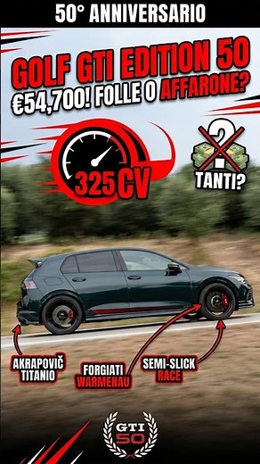 VOLKSWAGEN GOLF GTI EDITION 50: how much does it cost and what does it offer #Volkswagen #Motorio...